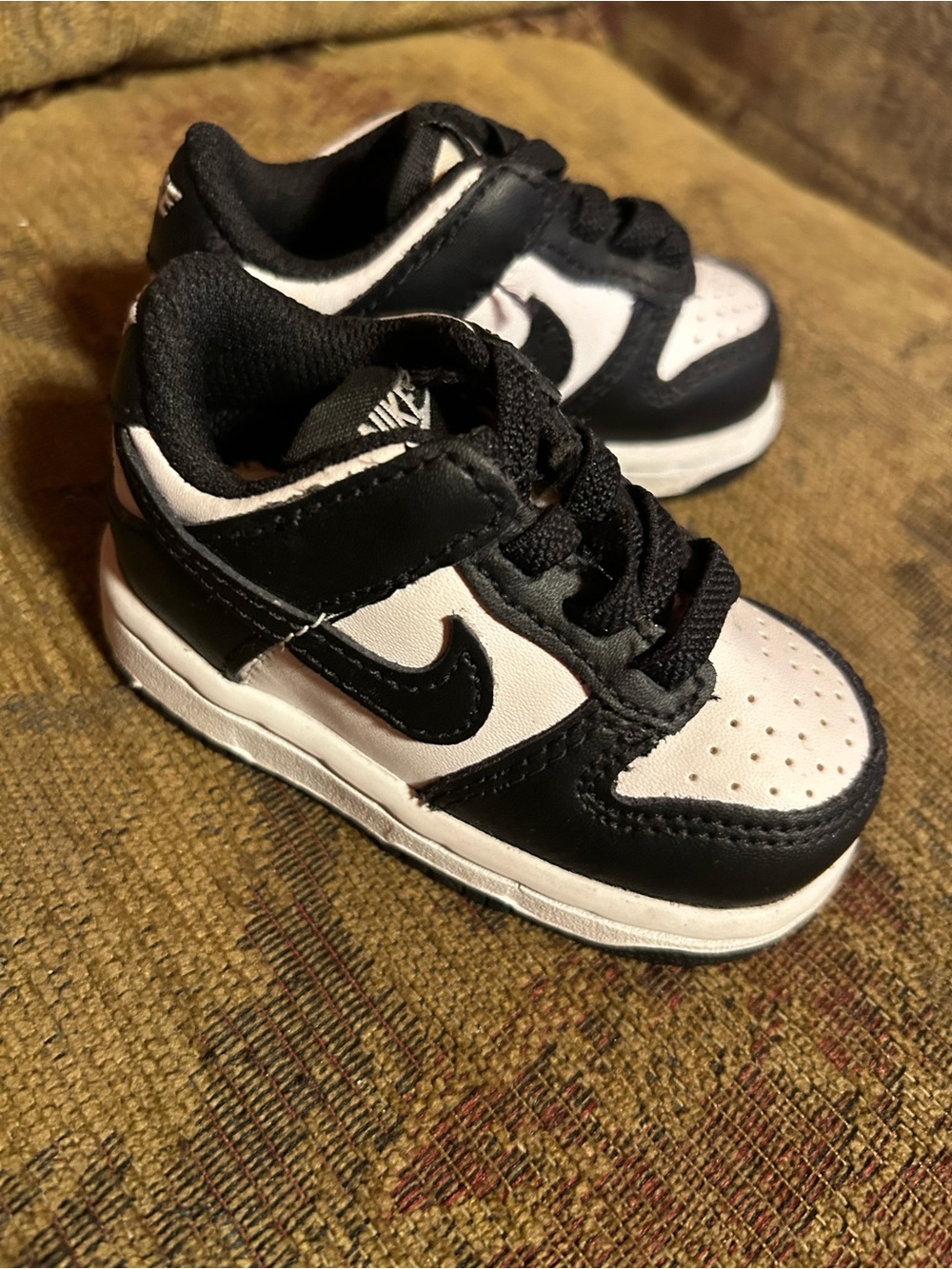 Nike Dunk Low Panda White Black Size 3c Baby Infant Dunks
